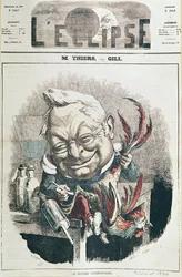 Caricatura de Adolphe Thiers (1797-1877) de 